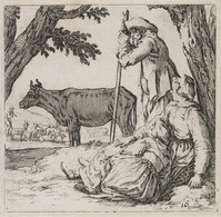KG 10796
<br/>
Boerengezin met stier ("Figuren")
<br/>
<em>Callot, Jacques (1592 - 1635)</em>